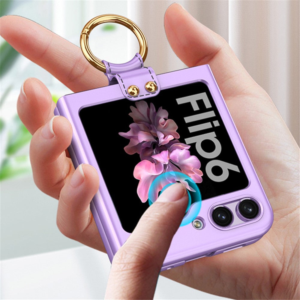 GKK For Samsung Galaxy Z Flip7 FE 5G / Z Flip6 5G Case Kickstand Ultra Thin Hard PC Folding Phone Cover - Purple