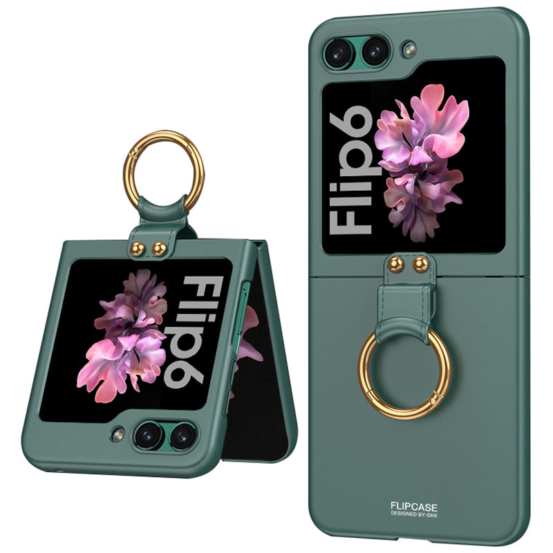 GKK For Samsung Galaxy Z Flip6 5G Case Kickstand Ultra Thin Hard PC Folding Phone Cover - Green