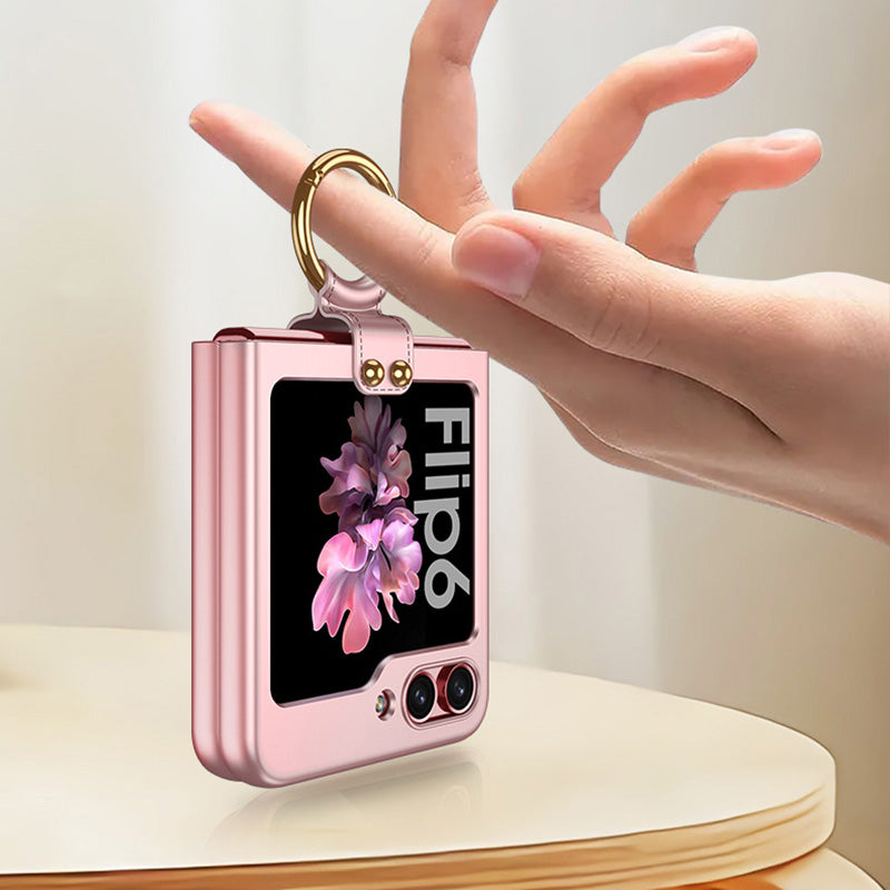 GKK For Samsung Galaxy Z Flip6 5G Case Kickstand Ultra Thin Hard PC Folding Phone Cover - Pink