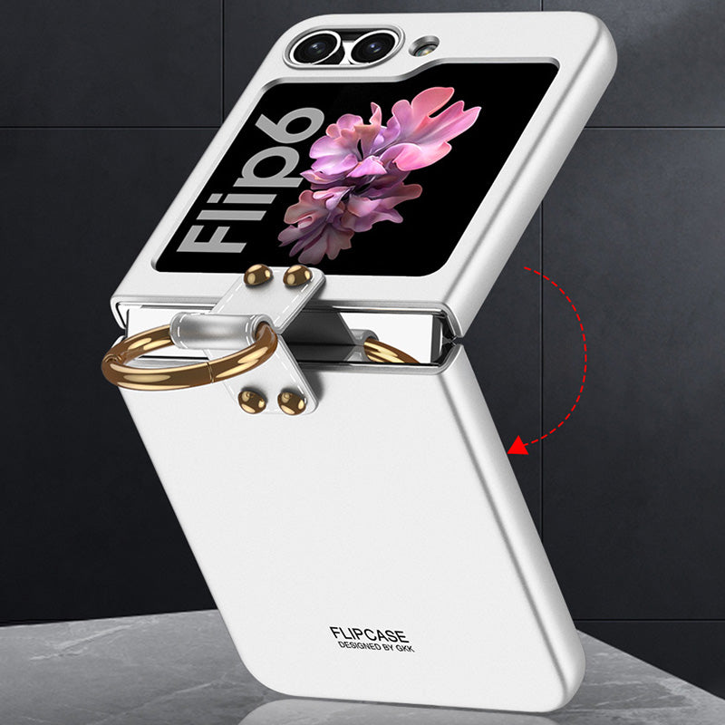 GKK For Samsung Galaxy Z Flip6 5G Case Kickstand Ultra Thin Hard PC Folding Phone Cover - Titanium Grey