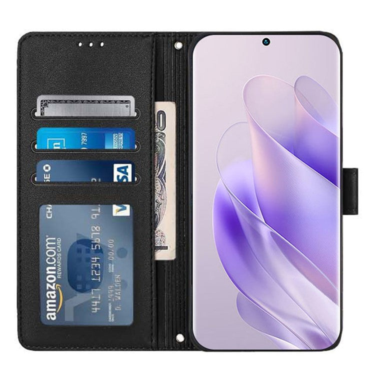 YB Imprinting Series-9 for TECNO Spark 20 Pro Case RFID Blocking Imprinted Leather Phone Cover - Black