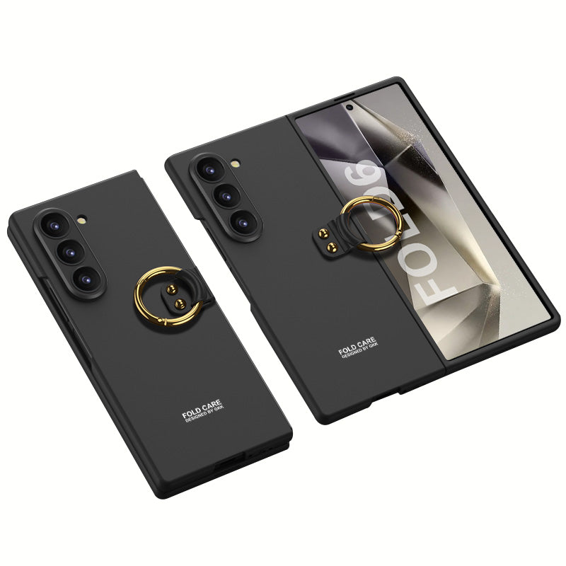 GKK For Samsung Galaxy Z Fold6 5G Case Kickstand Ultra Thin Hard PC Phone Cover - Black