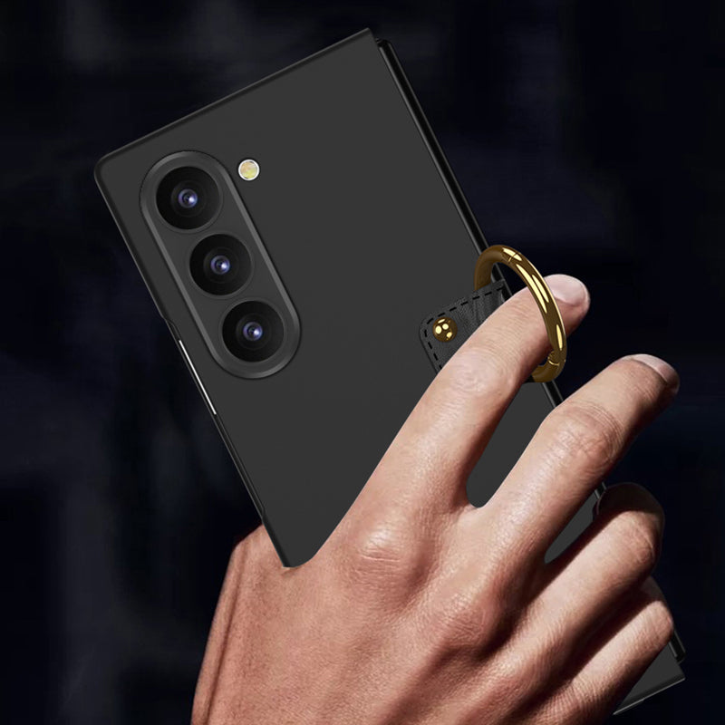 GKK For Samsung Galaxy Z Fold6 5G Case Kickstand Ultra Thin Hard PC Phone Cover - Black