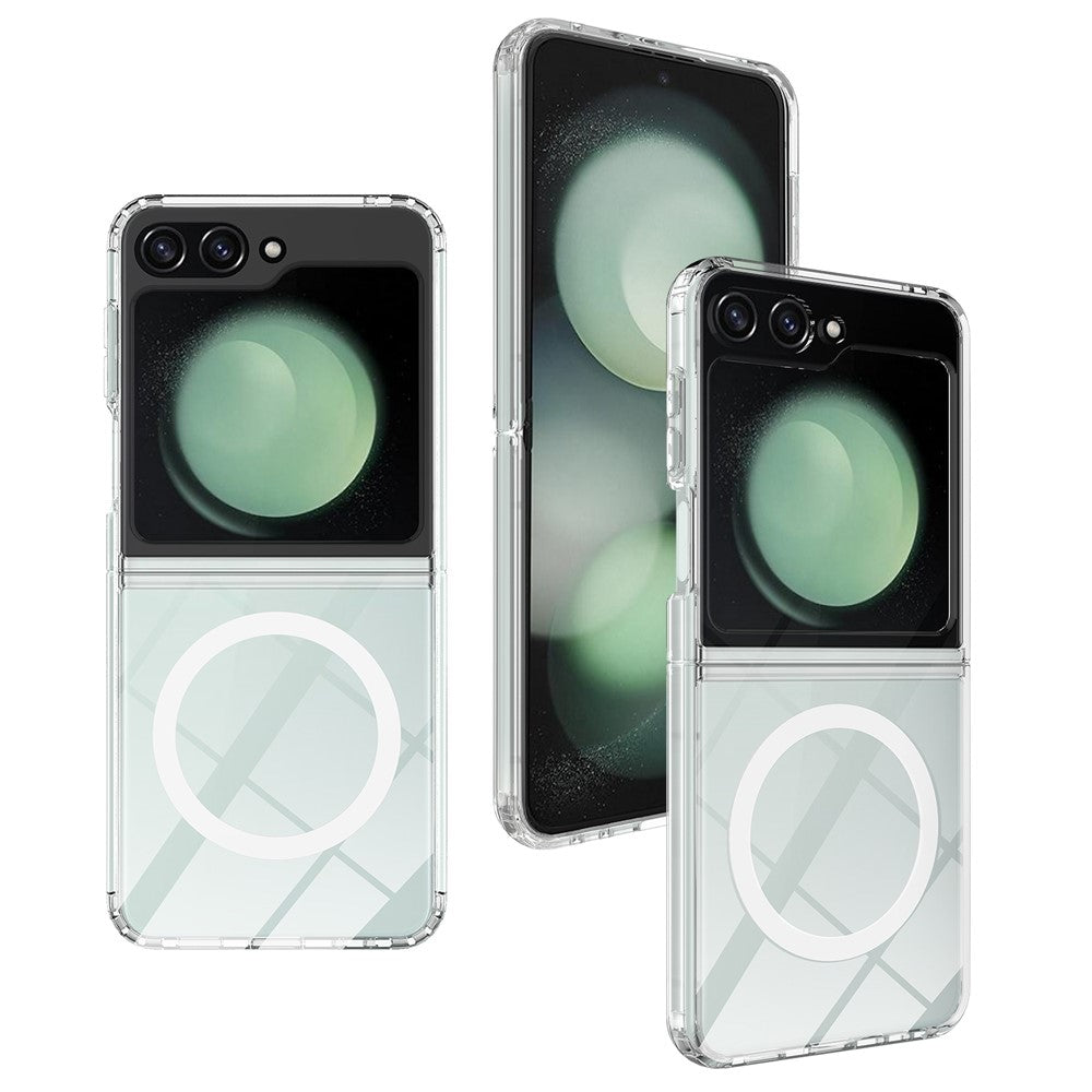 For Samsung Galaxy Z Flip7 FE 5G / Z Flip6 5G Case Compatible with MagSafe TPU+Acrylic Transparent Cover