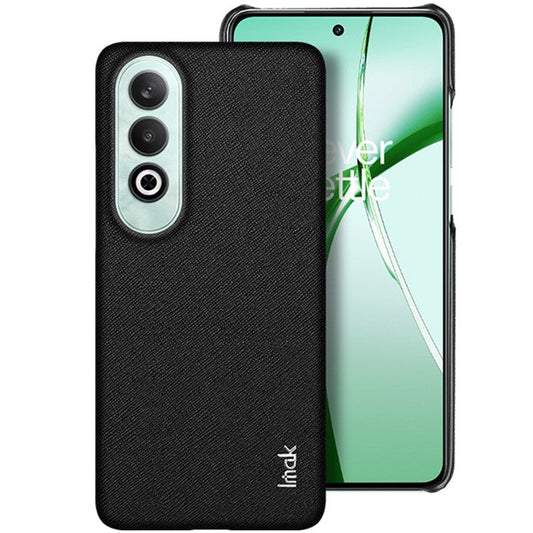 IMAK Ruiyi Series for OnePlus Nord CE4 5G / Oppo K12 Case Leather Coated PC Back Cover - Cross Texture