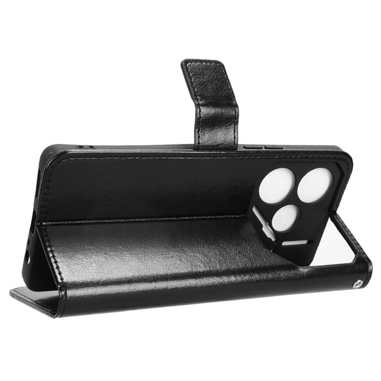 For TECNO Pova 6 4G Wholesale Cases Anti-Drop Leather Phone Cover - Black