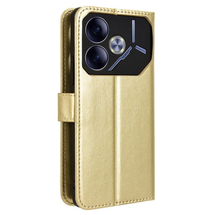For TECNO Pova 6 4G Wholesale Cases Anti-Drop Leather Phone Cover - Gold