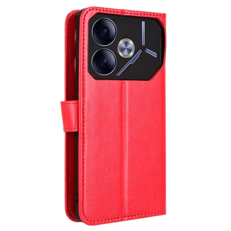 For TECNO Pova 6 4G Wholesale Cases Anti-Drop Leather Phone Cover - Red