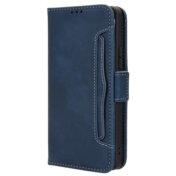 For TECNO Pova 6 4G Case Wallet Leather Phone Cover with Multiple Card Slots - Blue