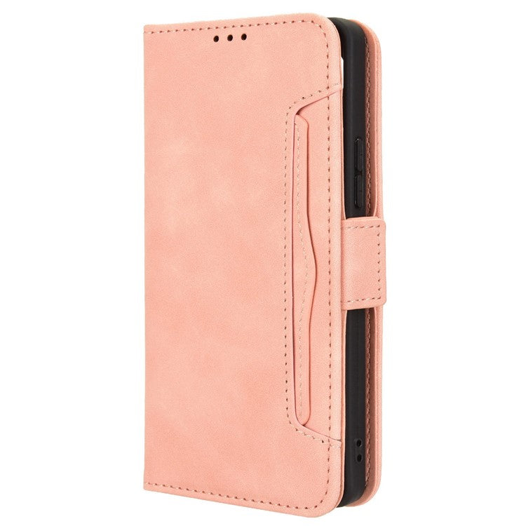 For TECNO Pova 6 4G Case Wallet Leather Phone Cover with Multiple Card Slots - Pink