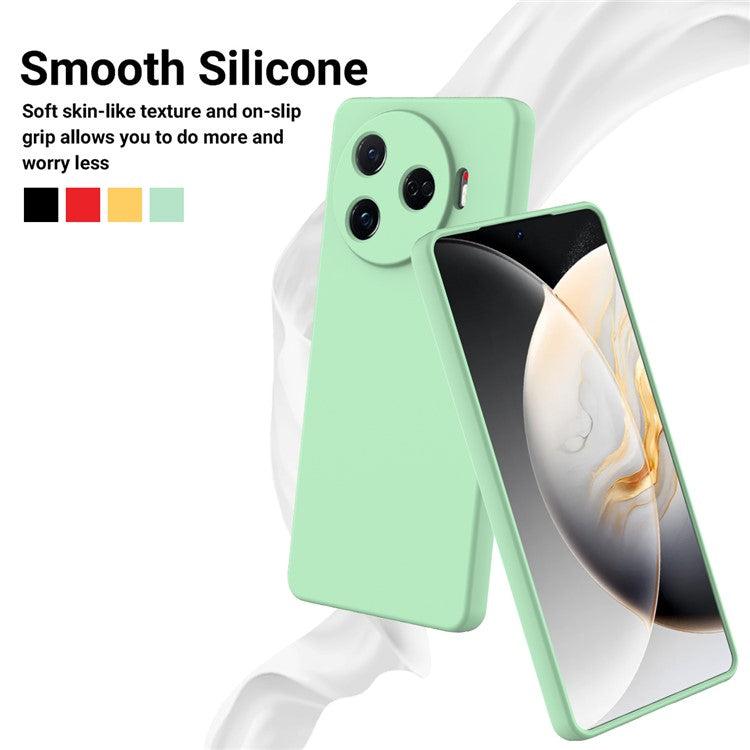 For TECNO Camon 30 Pro 5G Case Liquid Silicone Protective Phone Cover with Strap - Green
