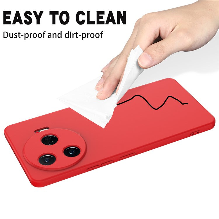 For TECNO Camon 30 Pro 5G Case Liquid Silicone Protective Phone Cover with Strap - Red