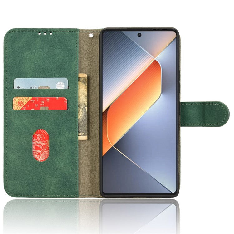 For TECNO Pova 6 4G Case PU Leather Folio Flip Phone Wallet Cover - Green