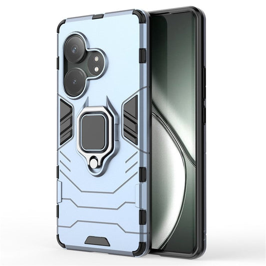 For Realme GT Neo6 SE 5G / GT 6 5G / GT 6T 5G Case Ring Holder Kickstand PC+TPU Hybrid Phone Cover - Blue