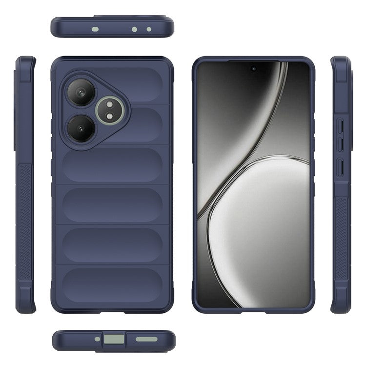 For Realme GT Neo6 SE 5G / GT 6 5G / GT 6T 5G Case TPU Drop Protection Shell Phone Cover - Dark Blue