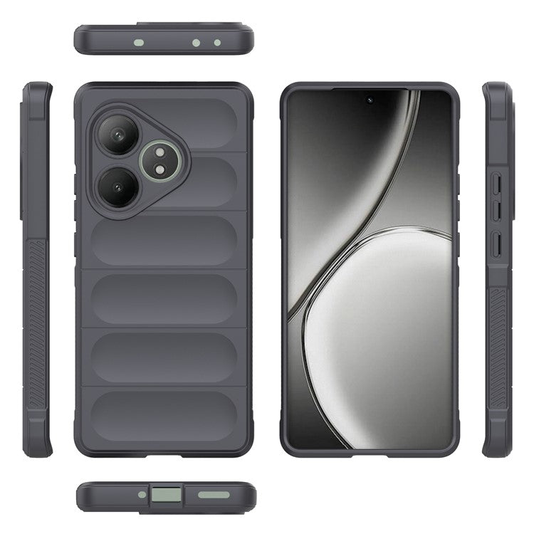 For Realme GT Neo6 SE 5G / GT 6 5G / GT 6T 5G Case TPU Drop Protection Shell Phone Cover - Dark Grey