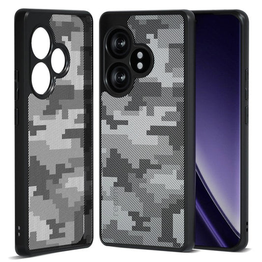 IBMRS For Realme GT Neo6 SE 5G Case TPU+PC Phone Cover Airbags Corners Shockproof - Grid Camouflage