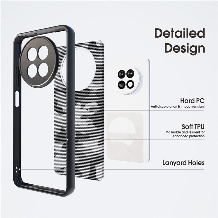 IBMRS For Realme 12 5G / 12x 5G Case Hard PC Back Flexible TPU Frame Phone Cover - Matte Black