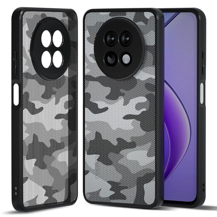 IBMRS For Realme 12 5G / 12x 5G Case Hard PC Back Flexible TPU Frame Phone Cover - Artistic Camouflage