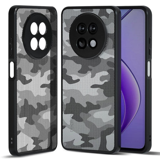 IBMRS For Realme 12 5G / 12x 5G Case Hard PC Back Flexible TPU Frame Phone Cover - Artistic Camouflage