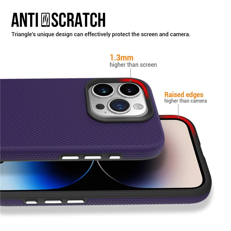 For iPhone 16 Pro Case Compatible with MagSafe TPU+PC Protective Phone Cover - Purple