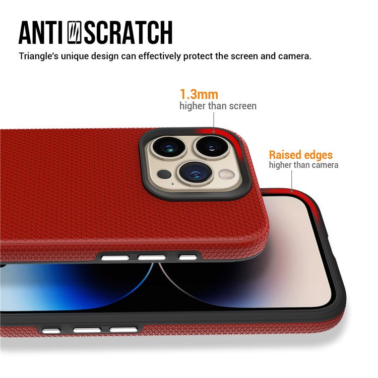 For iPhone 16 Pro Case Compatible with MagSafe TPU+PC Protective Phone Cover - Red