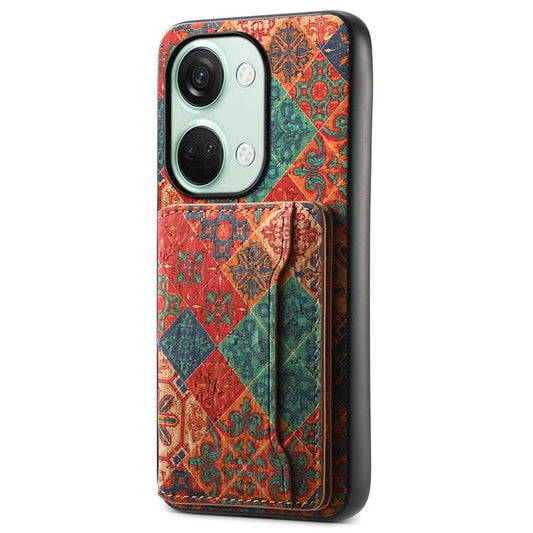 For OnePlus Ace 2V / Nord 3 5G Case Floral Pattern Card Slot Kickstand Hybrid Phone Cases - Winter / Blue