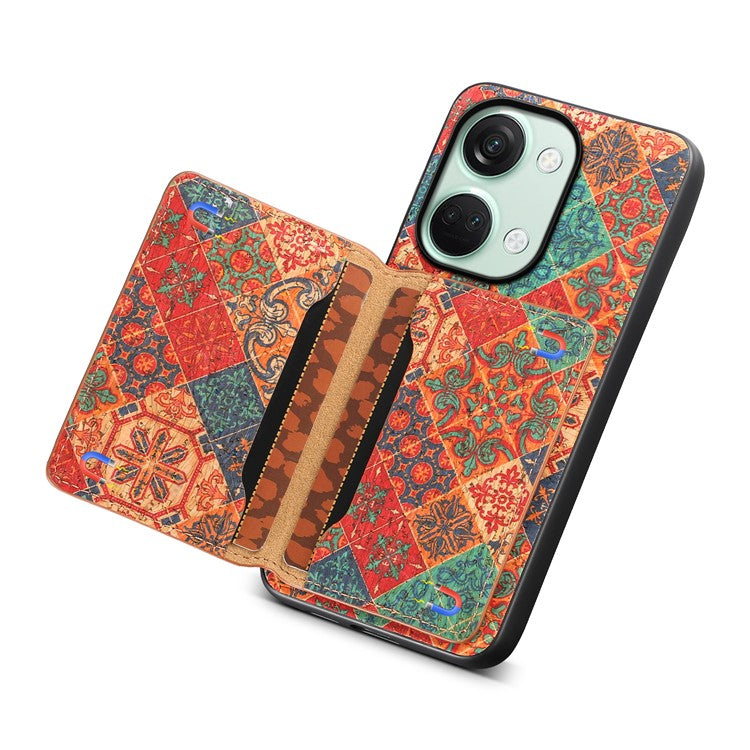 For OnePlus Ace 2V / Nord 3 5G Case Floral Pattern Card Slot Kickstand Hybrid Phone Cases - Winter / Blue