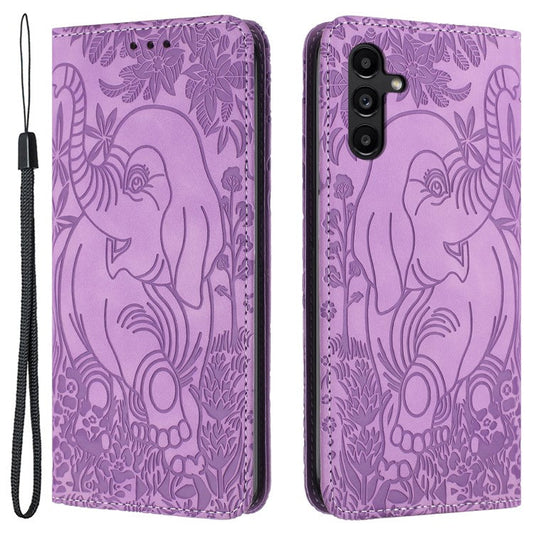 For Samsung Galaxy A34 5G Case PU Leather Wallet Protective Phone Cover - Purple