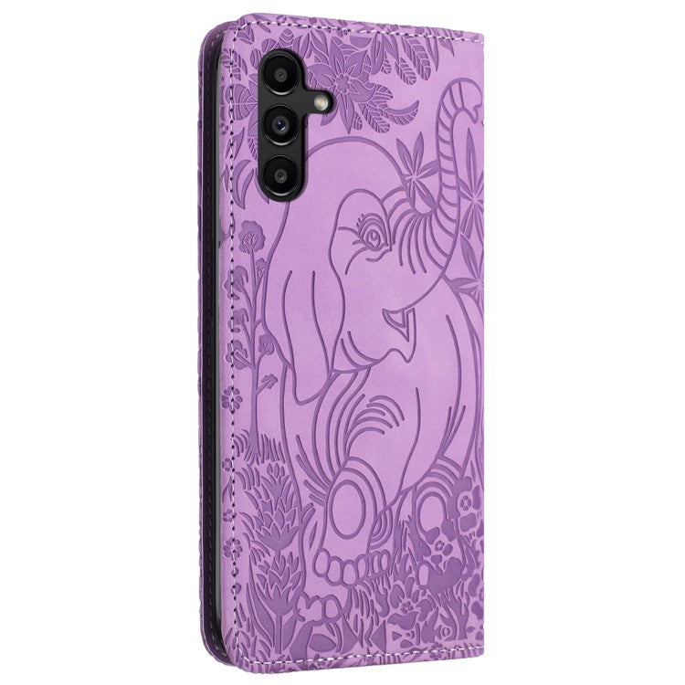 For Samsung Galaxy A34 5G Case PU Leather Wallet Protective Phone Cover - Purple