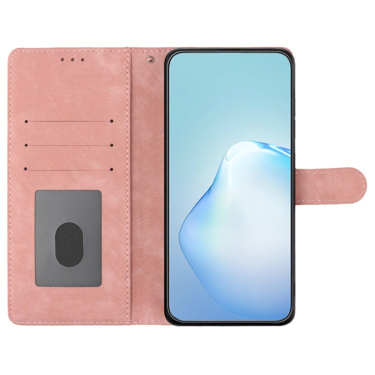 For Google Pixel 8a Case Skin-Touch PU Leather Card Holder Phone Cover - Rose Gold