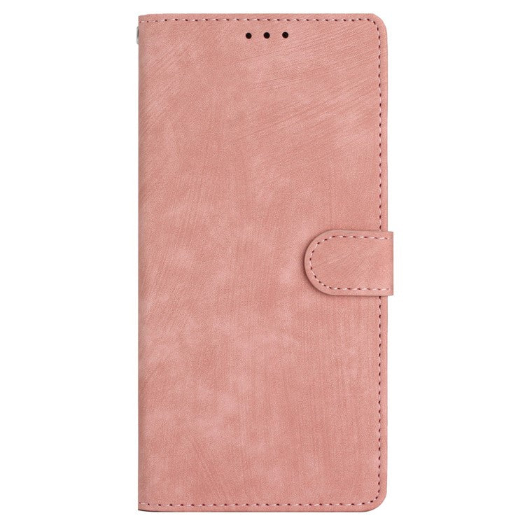 For Google Pixel 8a Case Skin-Touch PU Leather Card Holder Phone Cover - Rose Gold