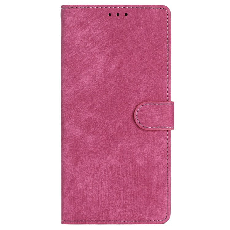For Google Pixel 8a Case Skin-Touch PU Leather Card Holder Phone Cover - Rose