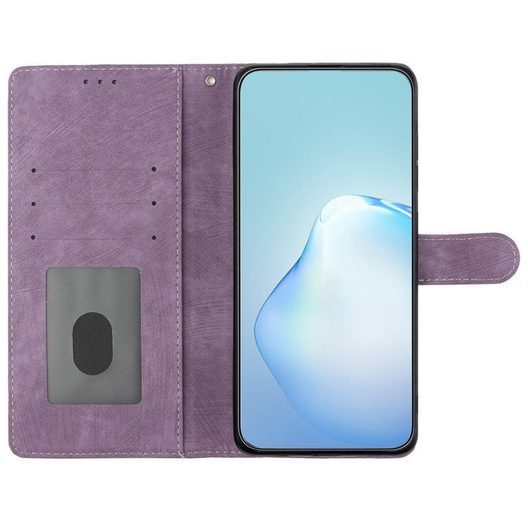 For Google Pixel 8a Case Skin-Touch PU Leather Card Holder Phone Cover - Purple