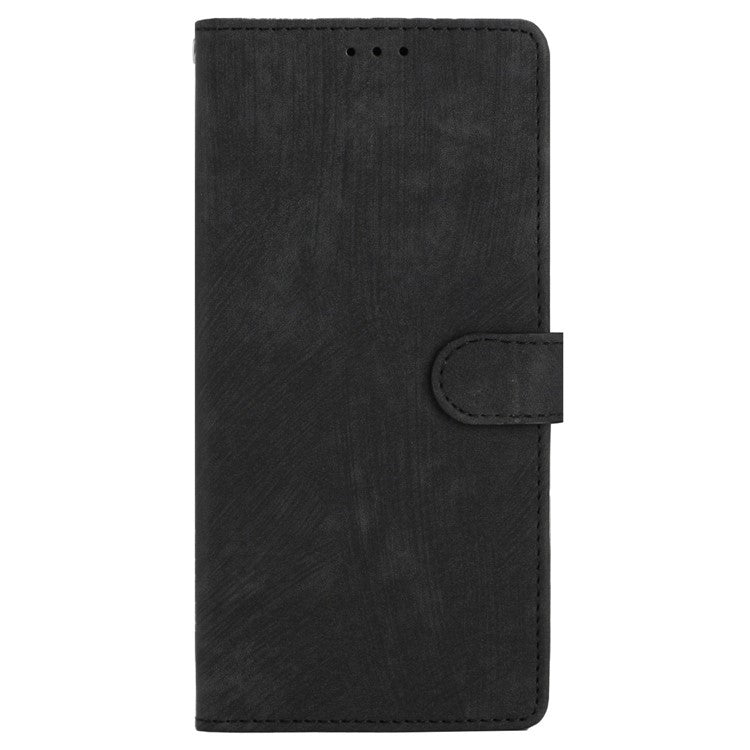 For Google Pixel 8a Case Skin-Touch PU Leather Card Holder Phone Cover - Black