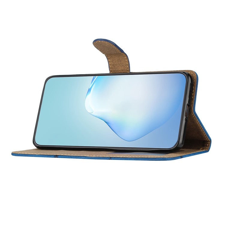 For Google Pixel 8a Case Stand Wallet Leather Phone Cover Crazy Horse Texture - Black