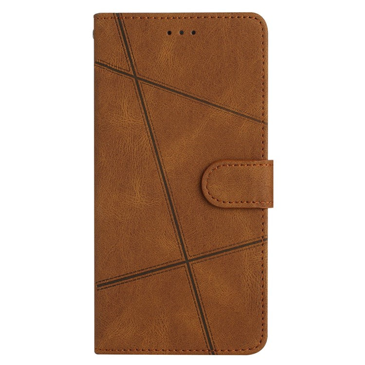 For Google Pixel 8a Case Stand Wallet Leather Phone Cover Crazy Horse Texture - Brown