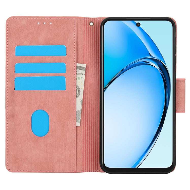 SY-001 For Oppo A60 4G Case with Hand Strap Butterfly Flower Leather Wallet Phone Cover - Pink