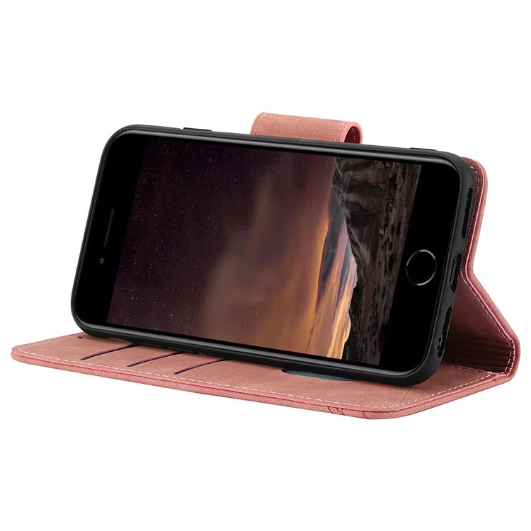 SY-001 For iPhone 16e Case Butterfly Flower Anti-Scratch Leather Phone Cover - Pink