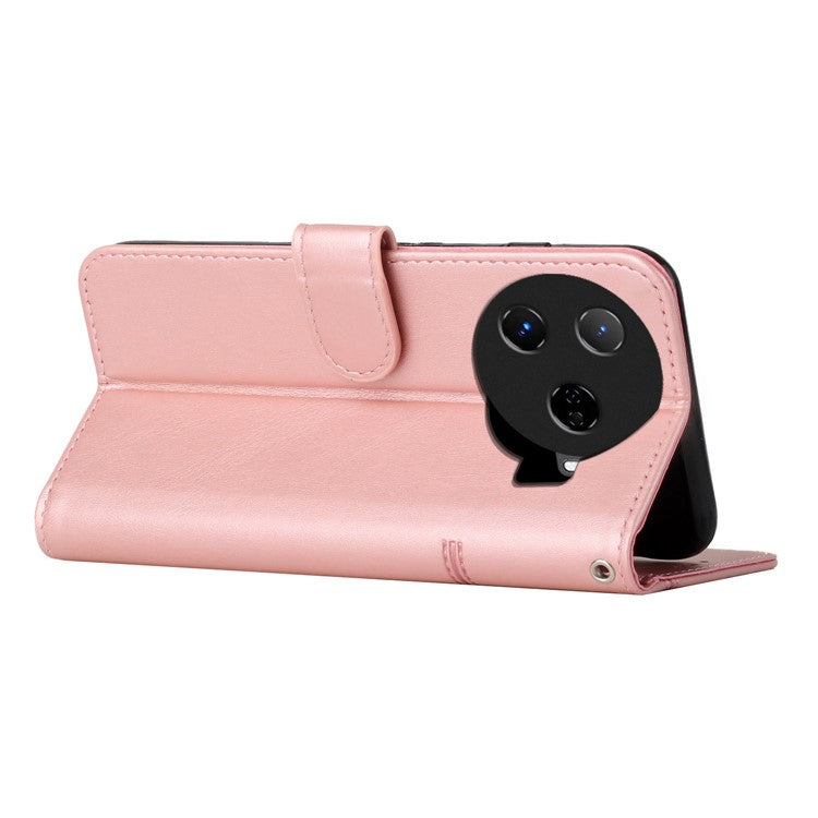 For TECNO Camon 30 Pro 5G Phone Case Anti-Scratch PU Leather Stand Wallet Cover - Rose Gold