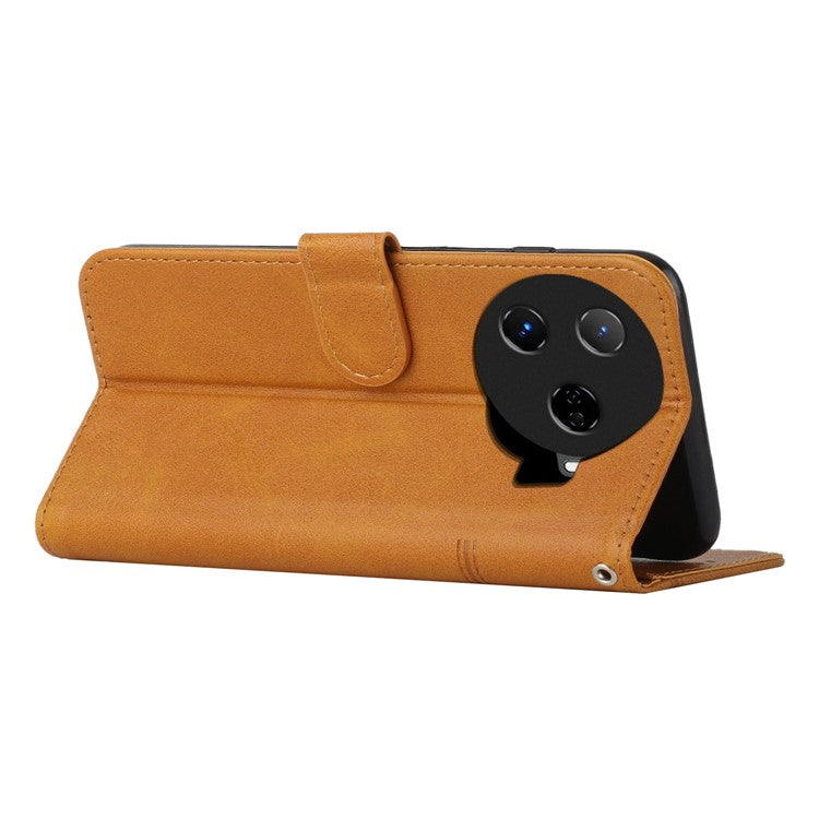 For TECNO Camon 30 Pro 5G Phone Case Anti-Scratch PU Leather Stand Wallet Cover - Yellow