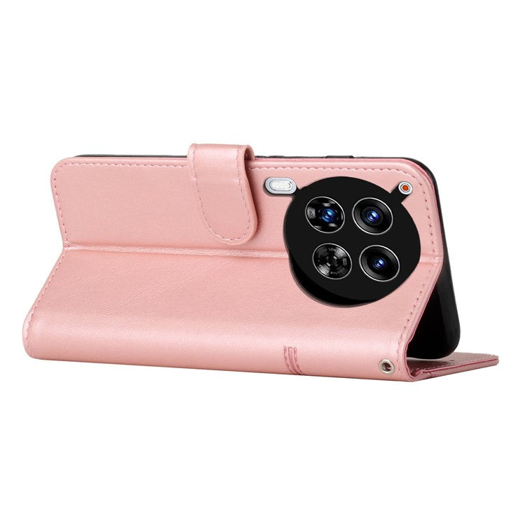 For TECNO Camon 30 4G / 5G Phone Case Anti-Scratch PU Leather Stand Wallet Cover - Rose Gold