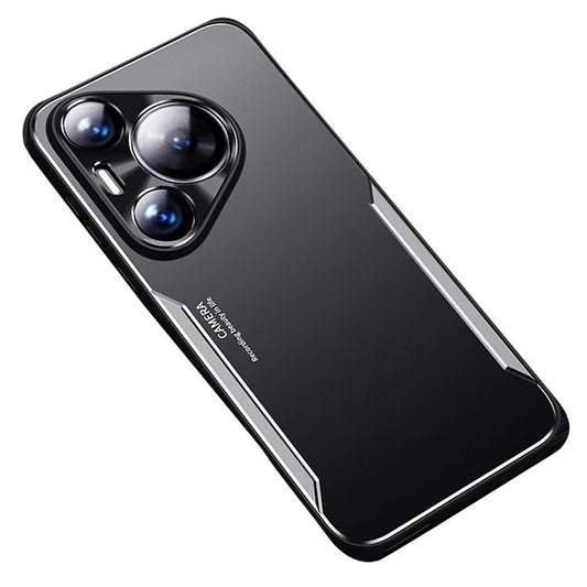 For Huawei Pura 70 Case Aluminium Alloy+TPU Protective Phone Cover - Silver