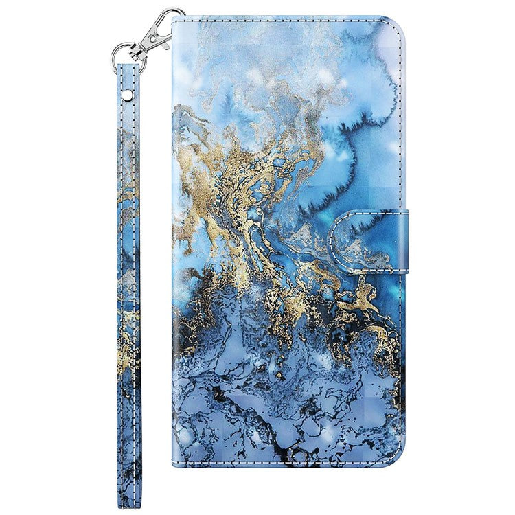 For Honor Magic4 Lite 4G / 5G PU Leather Flip Wallet Cover 3D Pattern Printing Stand Feature Magnetic Protective Phone Case with Strap - Bauhinia Valley