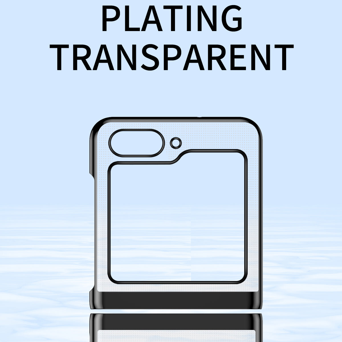 For Samsung Galaxy Z Flip6 5G Case Clear PC Electroplating Hard Phone Cover - Silver
