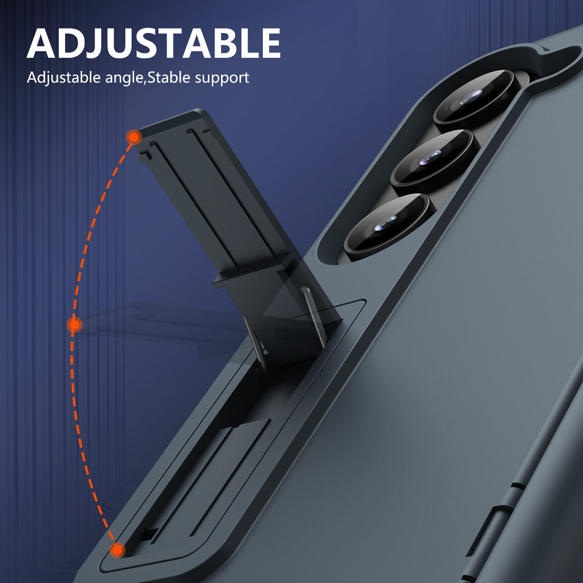 For Samsung Galaxy Z Fold6 5G Case Hard PC Anti-Drop Phone Cover with Kickstand - Grey