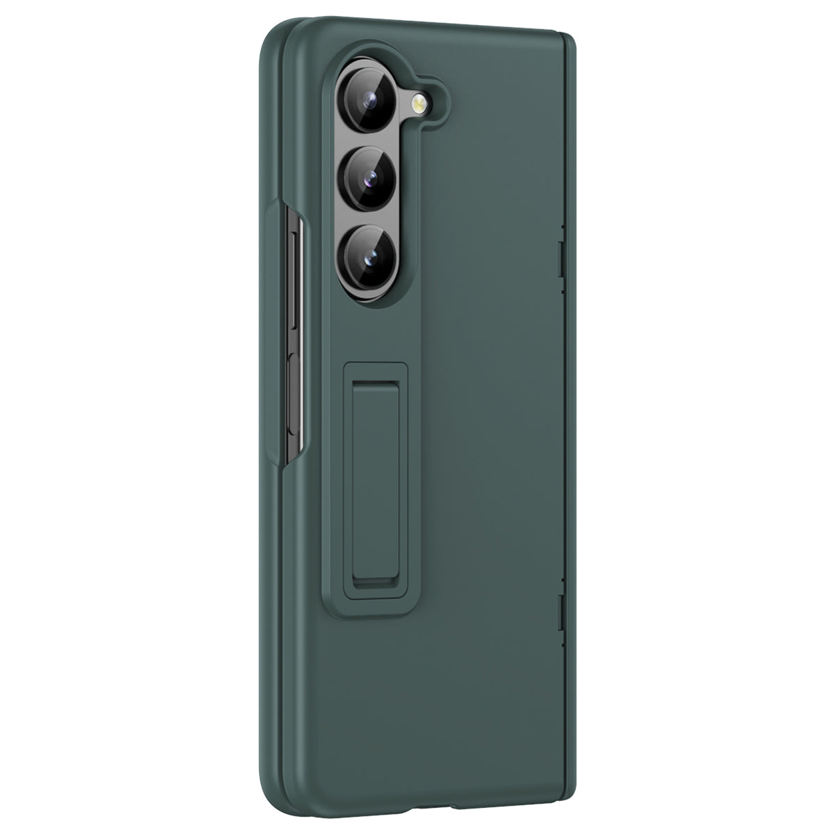 For Samsung Galaxy Z Fold6 5G Case Hard PC Anti-Drop Phone Cover with Kickstand - Green