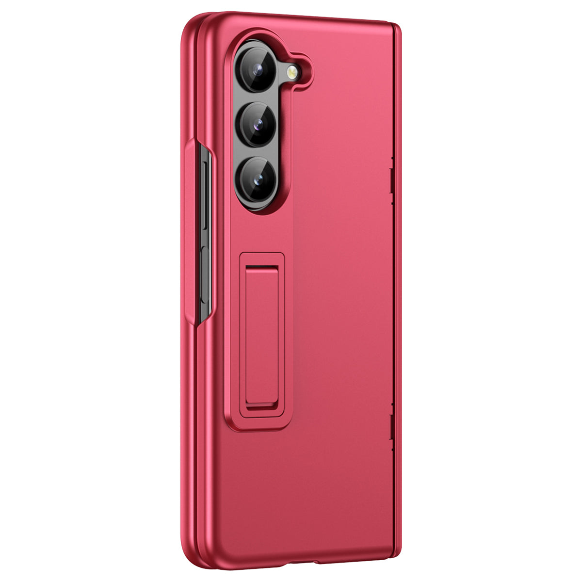 For Samsung Galaxy Z Fold6 5G Case Hard PC Anti-Drop Phone Cover with Kickstand - Red