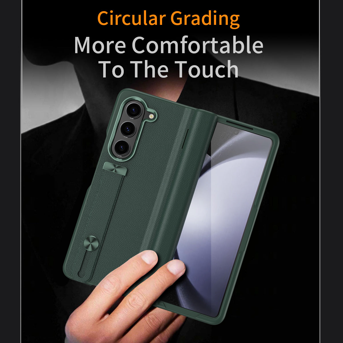 For Samsung Galaxy Z Fold6 5G Kickstand Case Anti-Drop Hard PC Phone Cover - Green