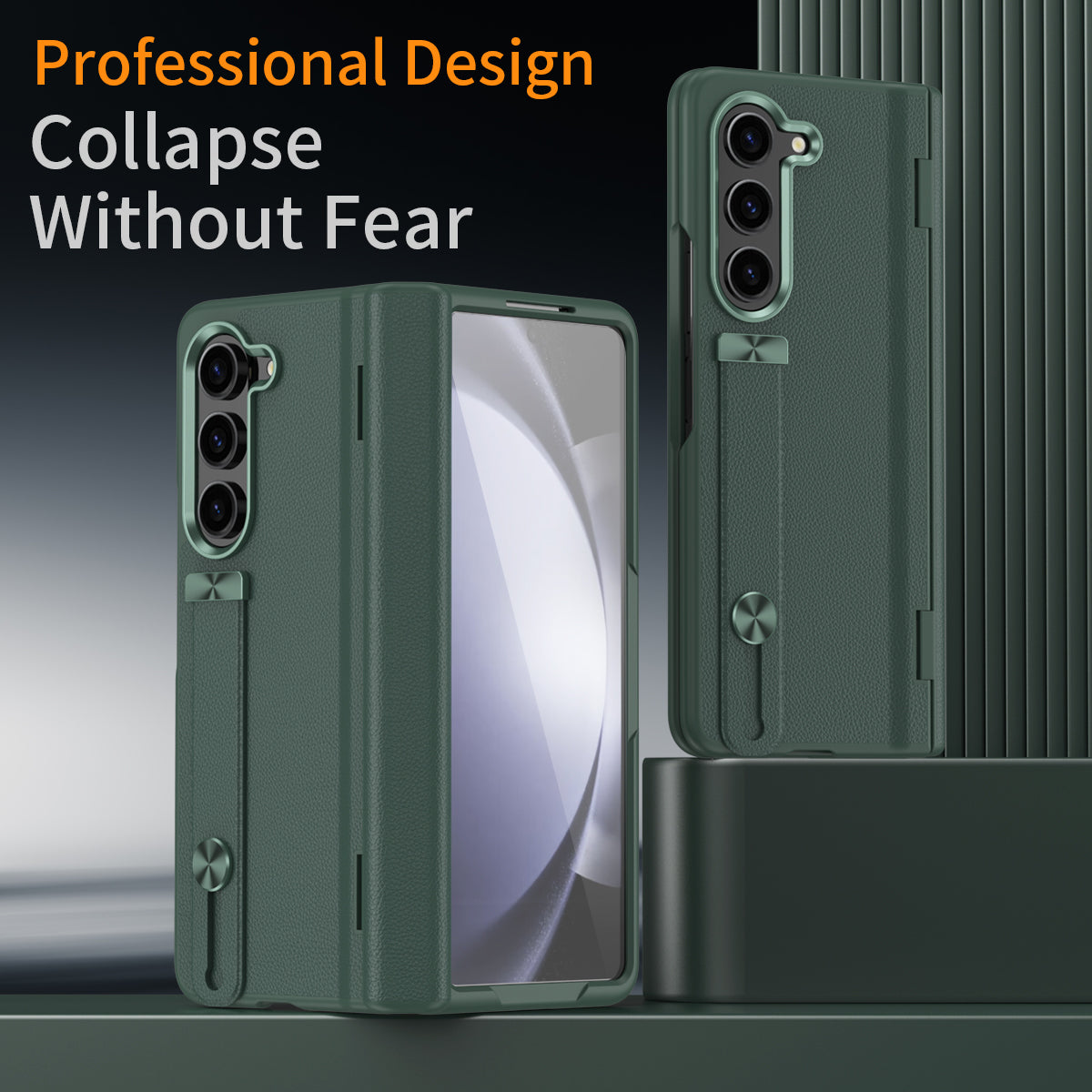 For Samsung Galaxy Z Fold6 5G Kickstand Case Anti-Drop Hard PC Phone Cover - Green